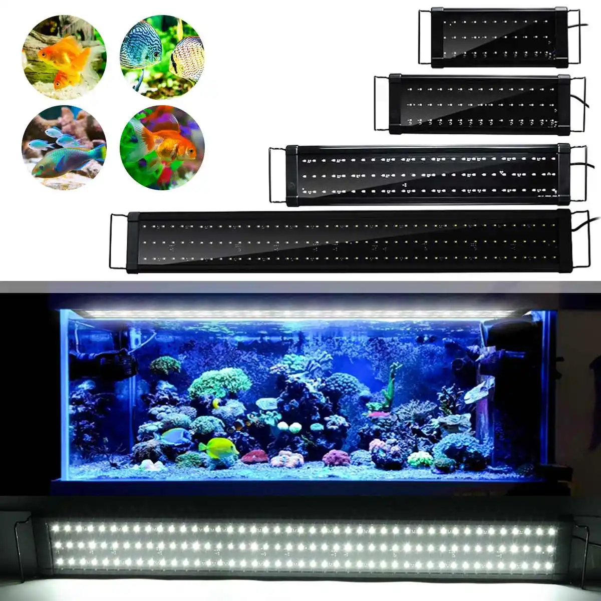 

Best 30-90cm Planted Aquarium LED Lighting Lamp 110V-240V Automated Timer Dimmer Fish Tank Light for Aquarium