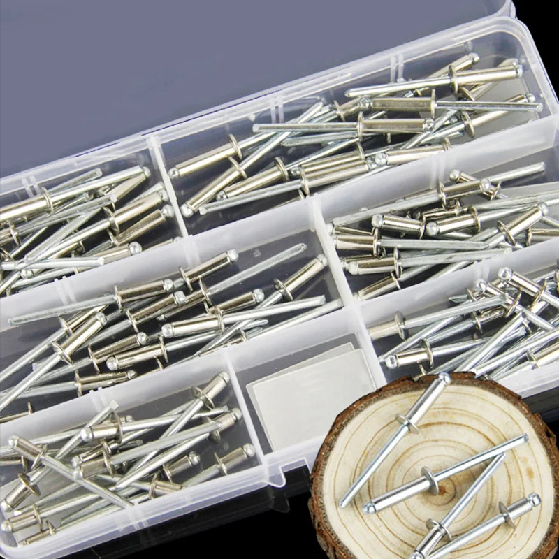 180Pcs/Set M3 Stainless Steel Aluminium Blind Rivets Nail Decoration For Furniture Assortment Kit | Обустройство дома