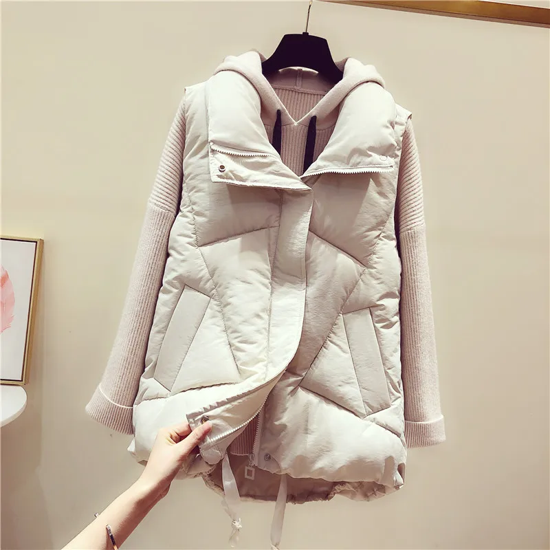 Женский хлопковый жилет осенне зимний модный короткий жакет новинка 2019