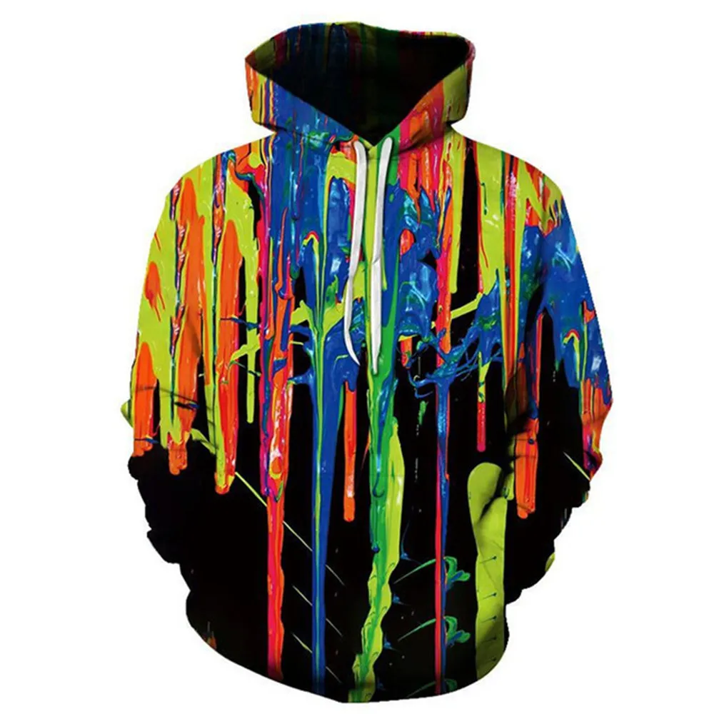 

Spring 2021 New Hoodie Clothing 3D Digital Color Printing Hoodie Fashion Sweatshirt Male Printing Street Men's Sportswear