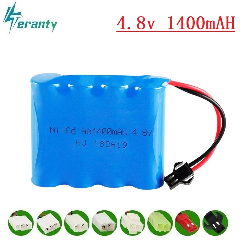 

1400mah 4.8v Rechargeable Battery For Rc toys Cars Tanks Robots Guns Rc Boats NICD Battery AA 4.8v 1400mah Batteries Pack 2PCS