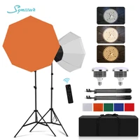 light box photography kit 3200k 5550k dimmable octagon 150w softbox light photo studio with remote control 2m stand for shooting