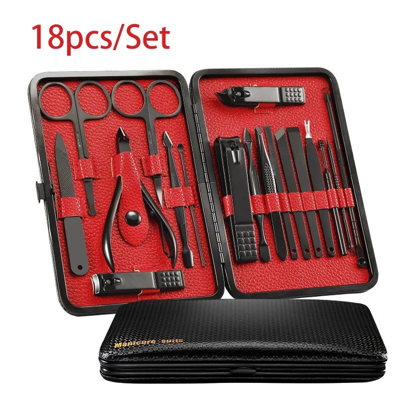 Набор для маникюра и педикюра из нержавеющей стали 18 в 1 | Красота здоровье