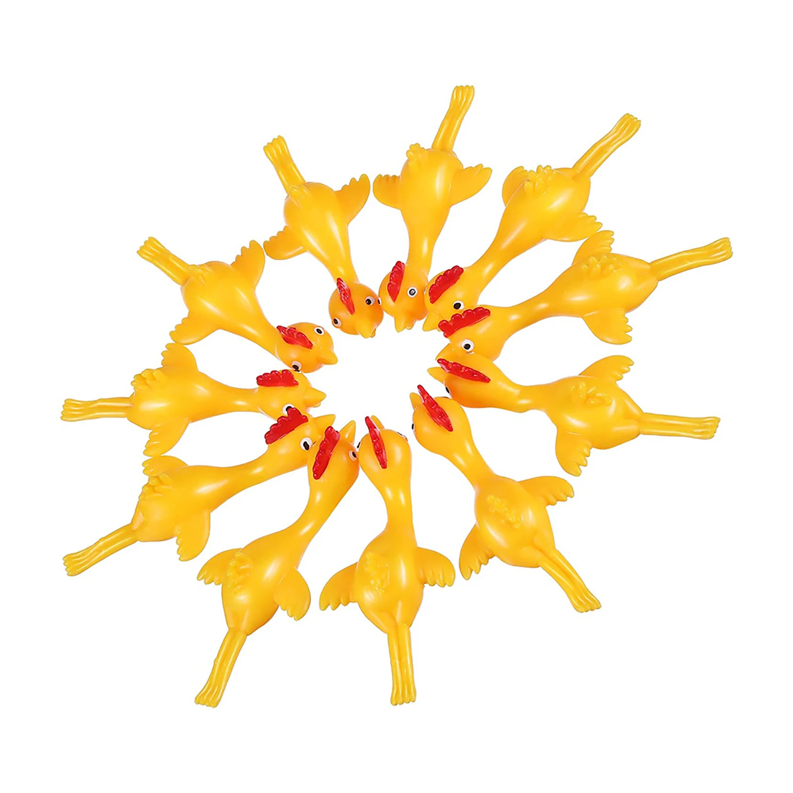 

10pcs/Set Catapult Launch Turkey Fun And Tricky Slingshot Chick Practice Chicken Elastic Flying Finger Birds Sticky Toys