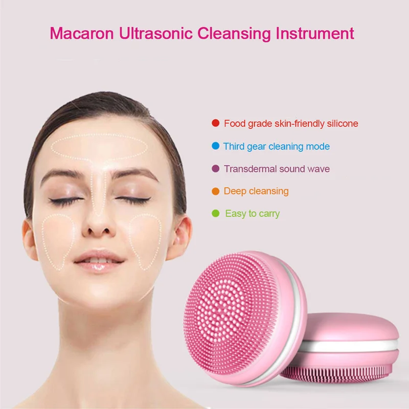 Instrument Electric Cleaning Brush Wash Help Cleansing Mini Ultrasonic Artifact Silicone Face | Красота и здоровье