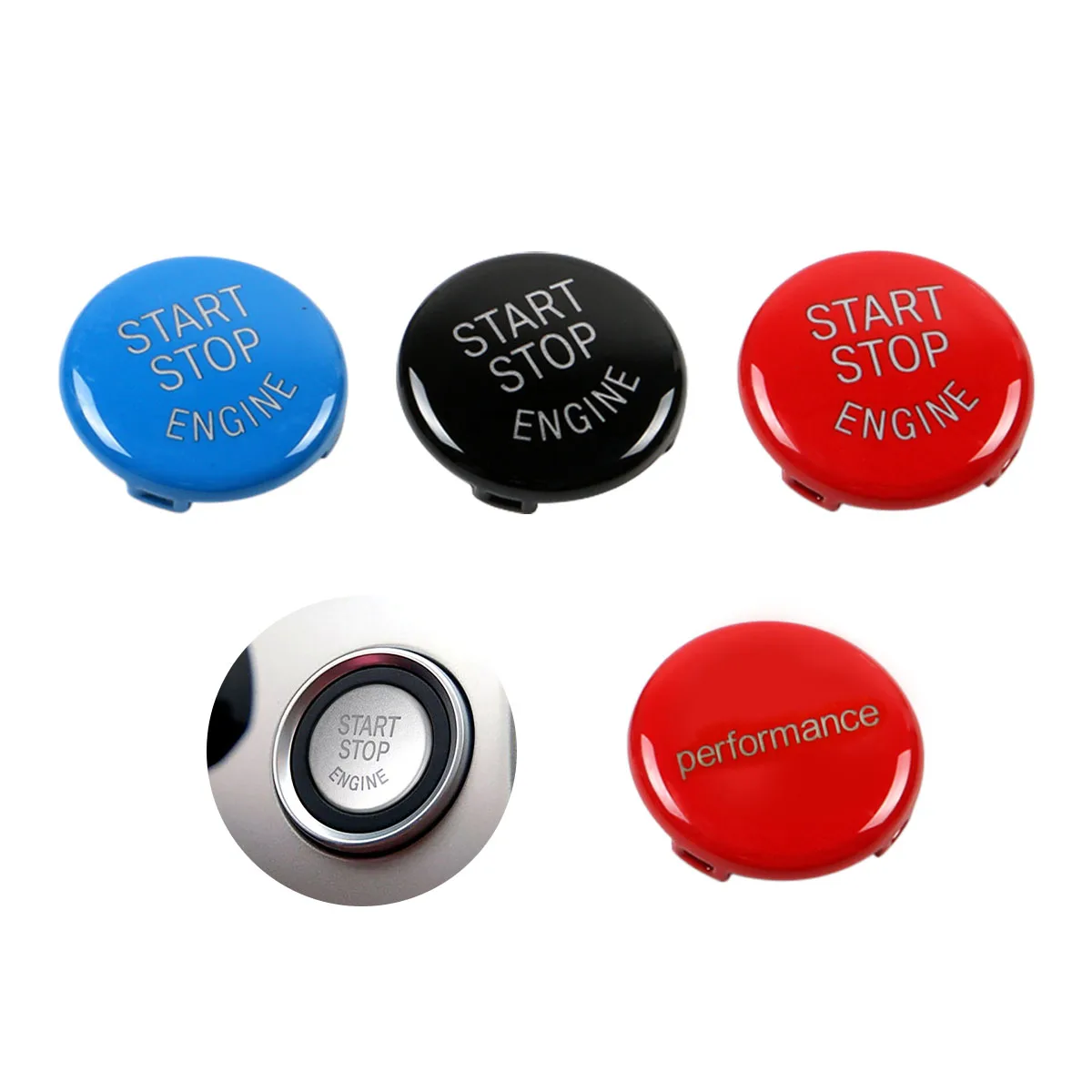 

Car One-key Start Button Engine Ignition Switch Cover Trim For BMW E Chassis X1 E84 X3 E83 X5 E70 X6 E71 E90 E91 E92 E93 E60