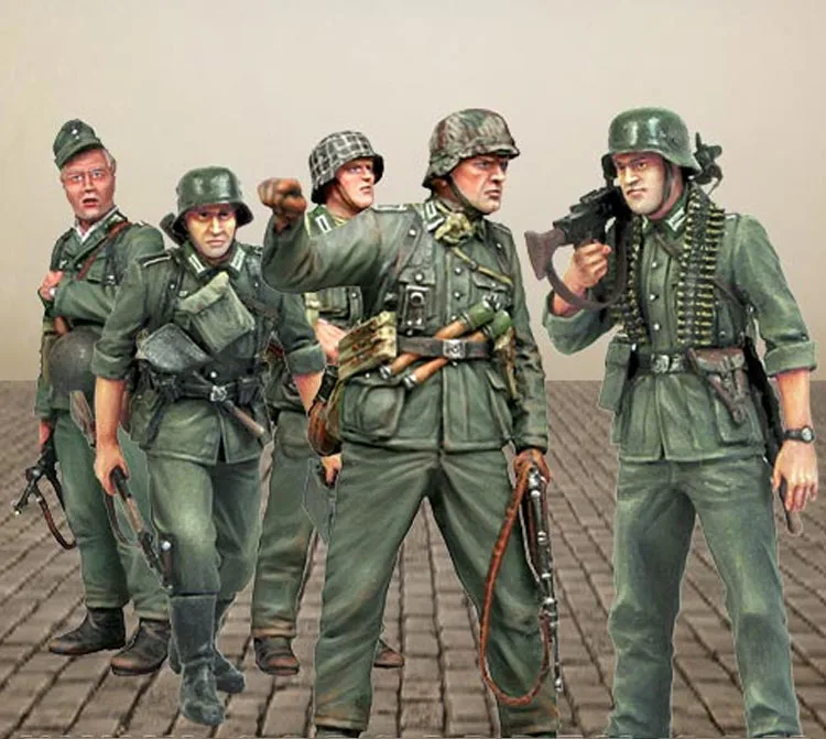 1/35 солдат (5 фигурок) полимерная фигура Строительный набор|Наборы для сборки