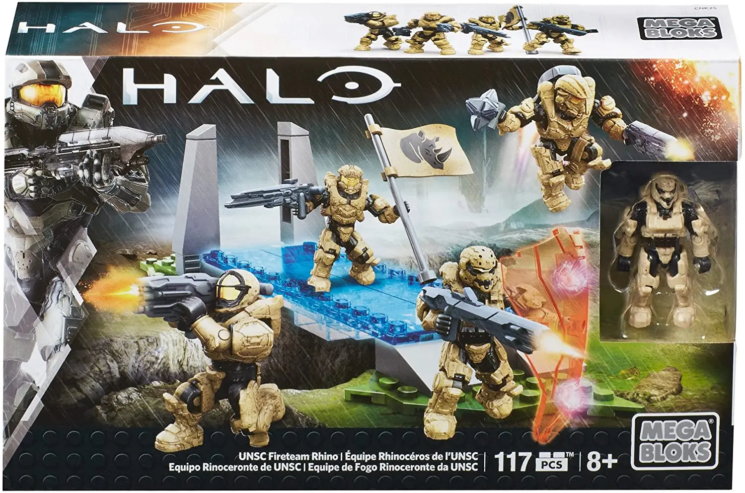 

Mega Bloks Construx Halo Promethean Warriors -117 pcs/pzs -8 years old Children Toys Festival Gift Small building blocks