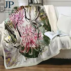 Птица от Jp.pemapsorn одеяло кран шерпа одеяло акварельное искусство мягкое плюшевое покрывало Хризантема цветок тонкое одеяло Koce