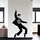 ПВХ мода танец Элвиса Пресли узор спальня стикер стены Искусство Наклейки домашний декор рок-н-ролл Музыка плакаты VAElvis