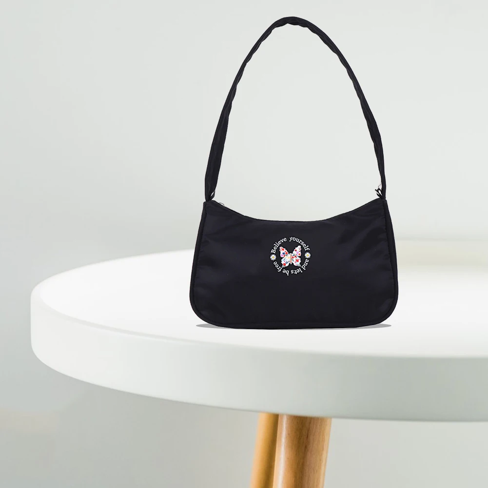 

Women Butterfly Pattern Print Shoulder Underarm Bag Fashion Exquisite Street Crossbody Bags Solid Color Small Casual Handbags
