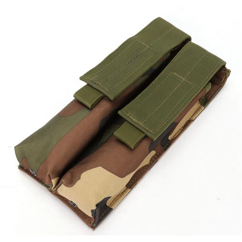Airsoft Molle двойной P90/UMP военный подсумок Coyote Tactical TAN BK CP ACU OD Лесной Камуфляж - Цвет: camo