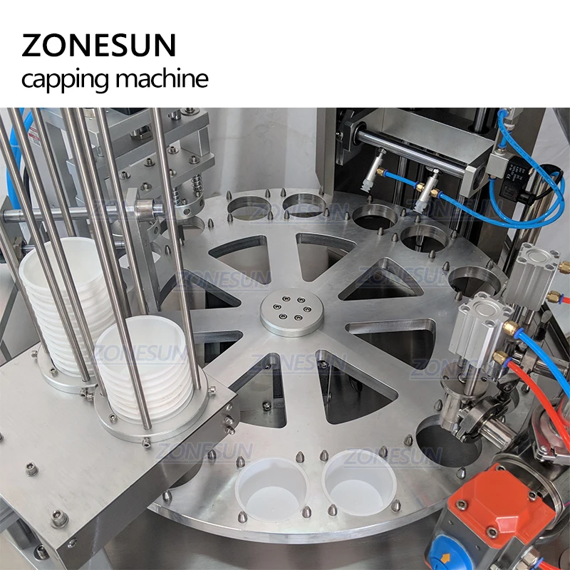 ZONESUN Automatic Jelly Yogurt Ice Cream Juice Sugar Honey Rotary Cup Discal Filling Capping Sealing Machine | Инструменты
