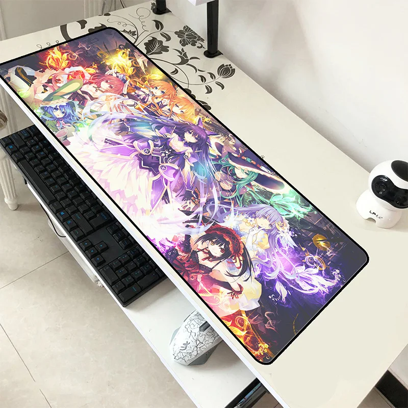 

DATE A LIVE Mouse Pad Cute Pad To Mouse Computer Mousepad Gift Gaming Padmouse Gamer Laptop 900x400x2mm Mass Pattern Mouse Mat