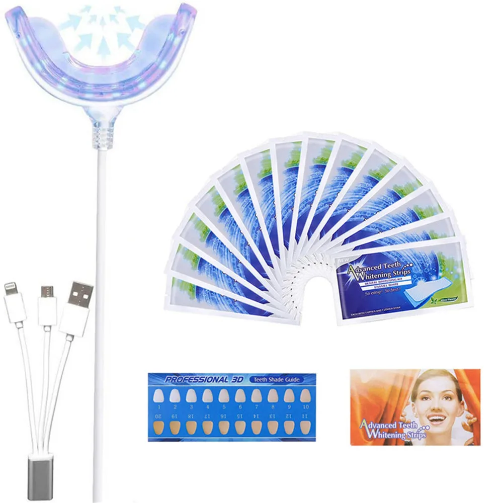 Портативный USB Стоматологическое отбеливание зубов устройства 16 светодиодный