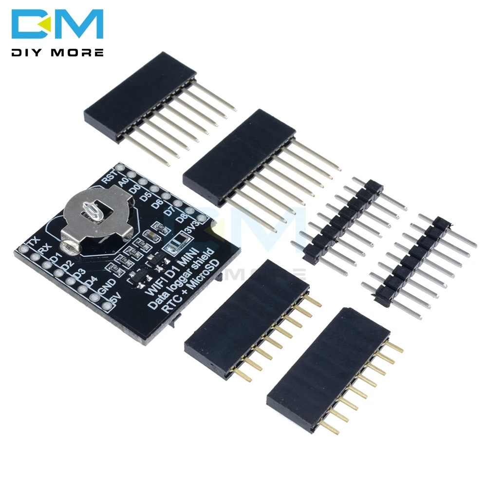 Щит регистратора данных в реальном времени для Micro SD WeMos WIFI D1 Mini Board + RTC DS1307 Clock Arduino