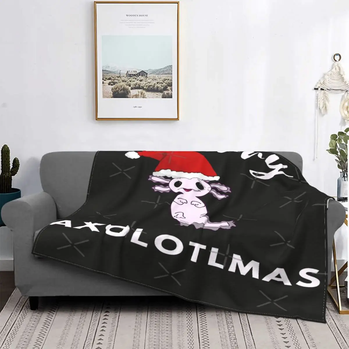 

1 одеяло для влюбленных Axolotl с рождеством, покрывало для кровати, плед, муслиновый плед с капюшоном, одеяло для кровати
