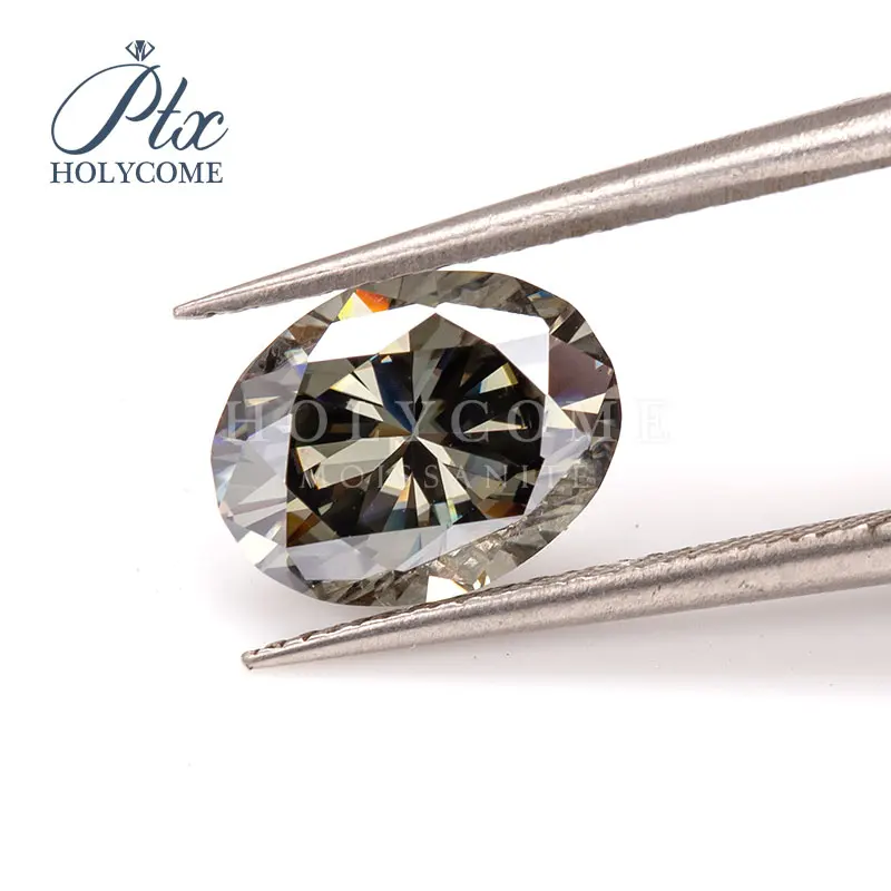 Оптовая продажа грубые свободные Муассанит цена за карат серый 9 5*8 5 мм Овальный