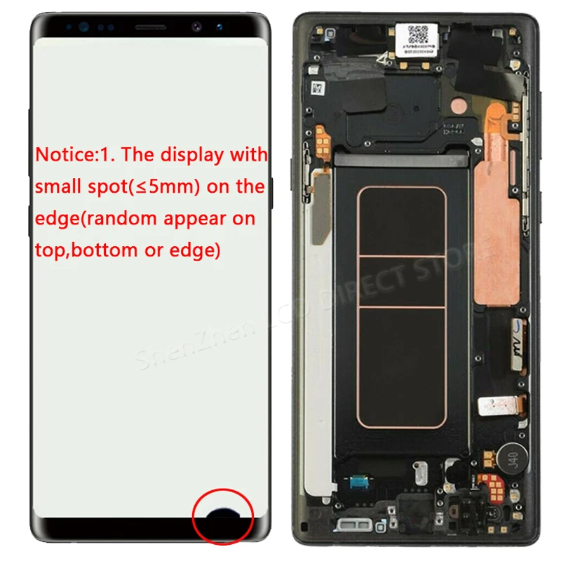 Супер AMOLED N960 ЖК-дисплей для samsung Note 9 N960 N960F N960DS сенсорный экран с рамкой дигитайзер в сборе с черной точкой