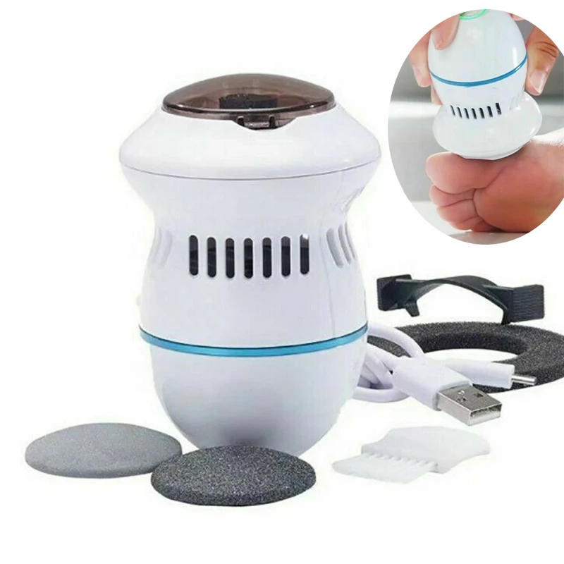 

Electric Foot Grinder Vacuum Callus Remover Foot Pedicure Tools Rechargeable Foot Files Clean Tools for Hard Cracked Skin