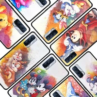 colorful disney mickey for oppo realme 7i 7 6 5 pro c3 xt a9 2020 a52 find x2lite luxury tempered glass phone case cover