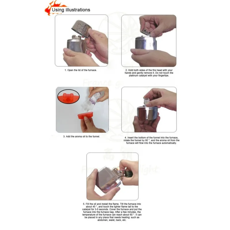 

Pocket Hand Warmer Zinc Alloy Reusable Fuel Hand Warmer Heater Long-life Ultralight Indoor Outdoor Small Handy Warmer