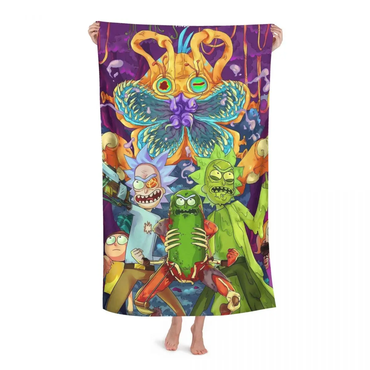 

Rick Et Morty swimming face towel Microfiber Absorbent bathroom Home kitchen thicker Rick Et Morty quick dry Bath Towel