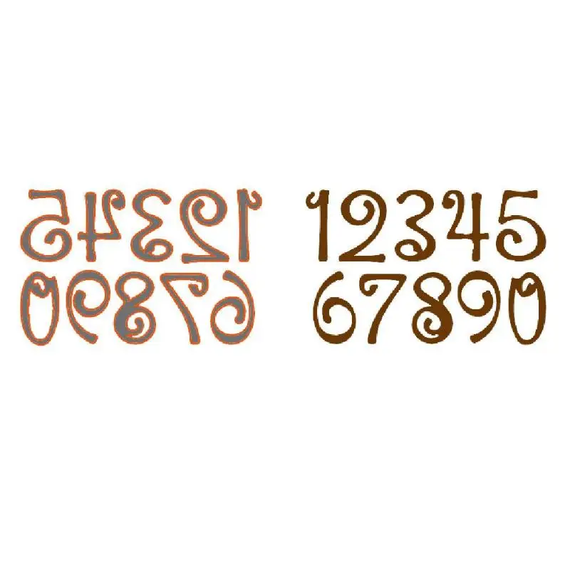 10 шт. символ цифры ремесло декоративные номер металлические высекальные формы DIY
