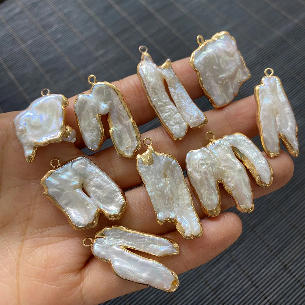 

1PCS Wholesale Multicolor Irregular Shape Pendant Freshwater Pearl Jewelry Making DIY Handmade Accessories Beaded Decoration