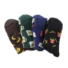 Классные теплые носки Harajuku Food Crew, Веселые носки с изображением банана, мужские уличные носки в стиле хип-хоп для скейтборда, Chaussette Sokken Homme