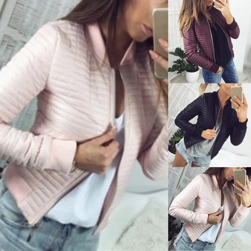 2019 осенне-зимняя куртка женская парка зимнее базовое тонкое короткое пальто