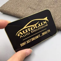 High quality gold black metal cards with printed logo and QR code