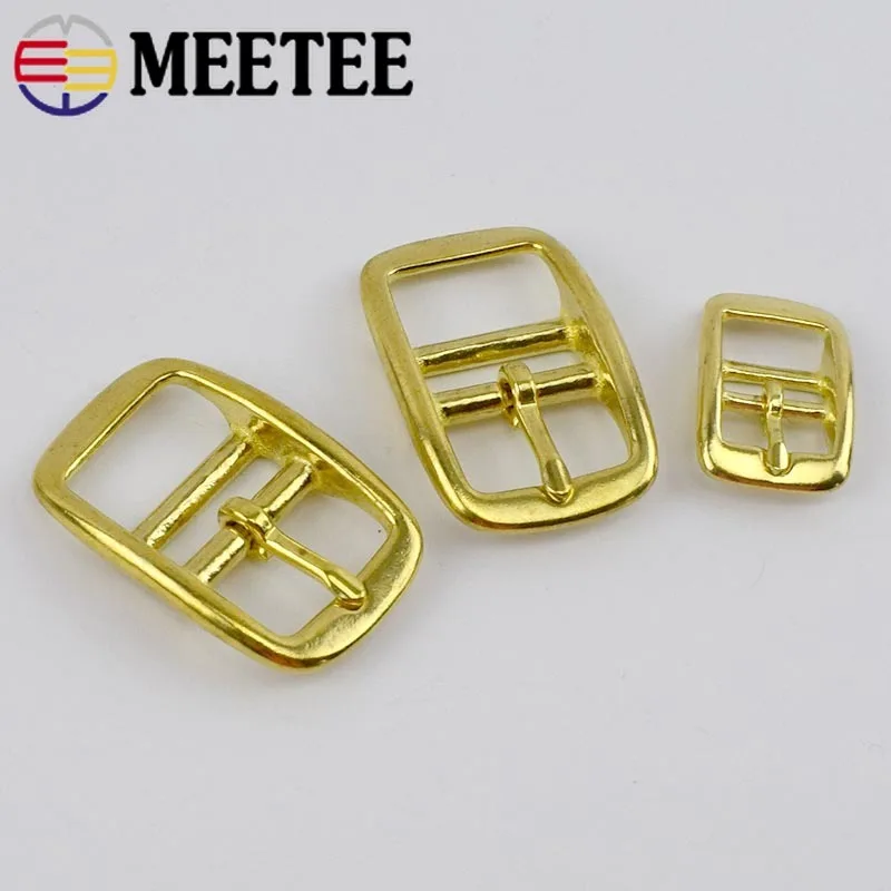 Meetee 2/5 шт. 16/20/26 мм пряжка для ремня из чистой меди металлические латунные пряжки с