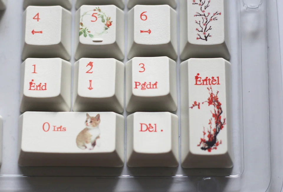 Мультяшная Кепка 104 клавиш PBT с подсветкой, колпачки для ключей Cherry Mx, колпачки для ключей с клавишами, съемник для механической клавиатуры