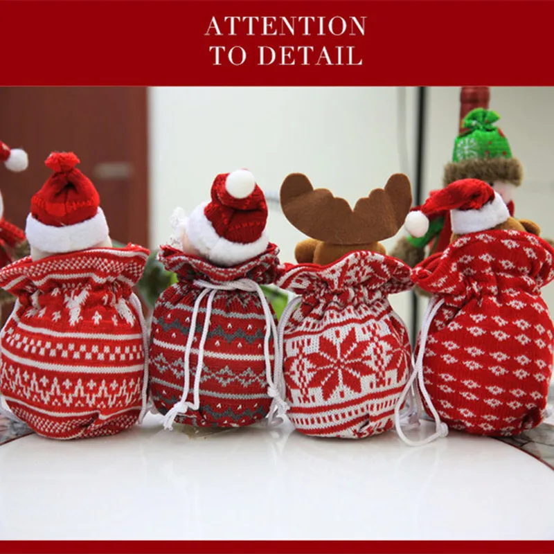 Креативные Новые Вязаные Рождественские 3d сумки с яблоками рождественские