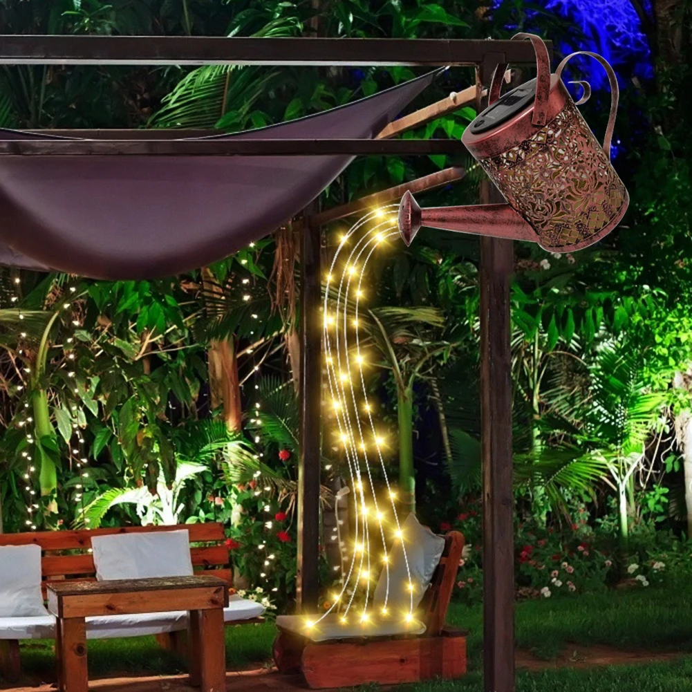 

Creative LED Solar Kettle Lamp Watering Can Flower Fairy String Light Outdoor Courtyard Garden Lawn Decoration