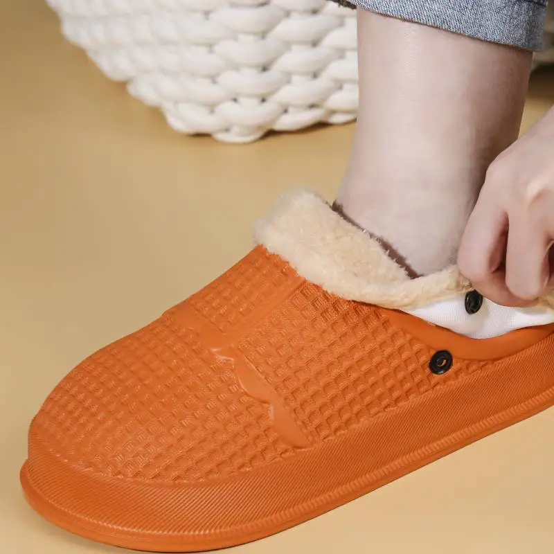 

2021 Winter Slipper Plush Removable Lining Easy to clean Warm Fashion Quality Women Soft Waterproof Outdoor Indoor Home Footwear