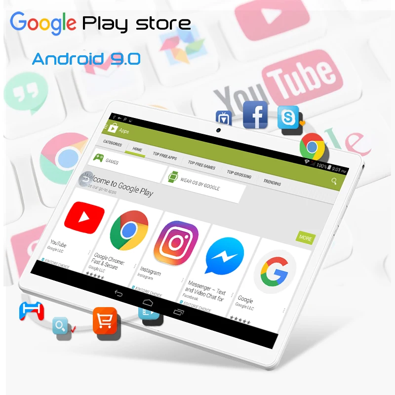 4G FDD Phablet 10 ядерный планшетный ПК дюймовый Android 9 0 ram 6GB rom 64GB 1920*1200 IPS Двойная sim карта
