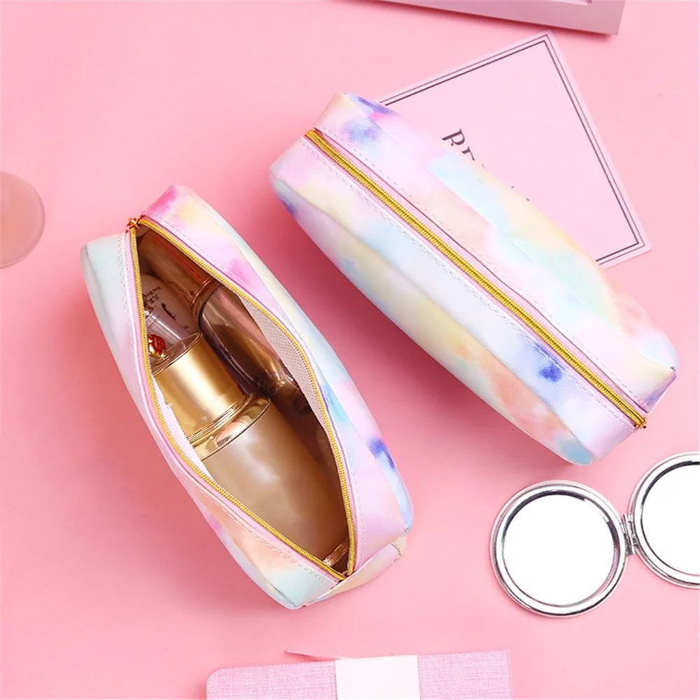 

1 шт. милая розовая сумка для ручек, портативная косметичка, сумка на молнии, чехол для макияжа, чехол большой емкости, чехол для карандашей, с...