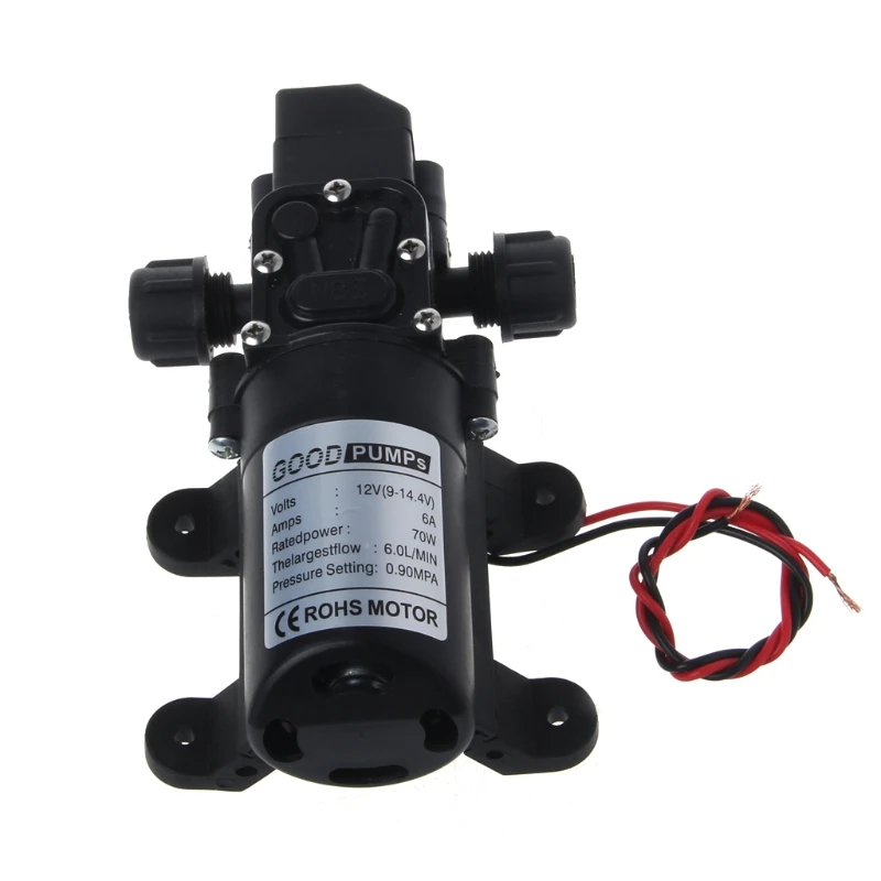 

DC 12V 130PSI 6L/Min Water High Pressure Diaphragm Self Priming Pump 70W New Jy23 20 Dropship air compressor