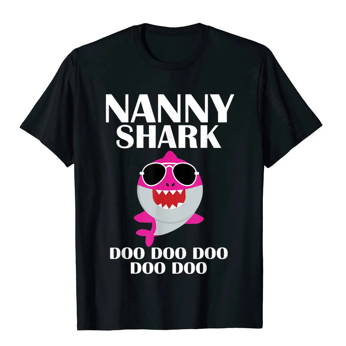 

Nanny Shark Doo Doo Shirt Mothers Day Nanny Christmas T-Shirt Wholesale Casual Tshirts Cotton Tops T Shirt For Men Print