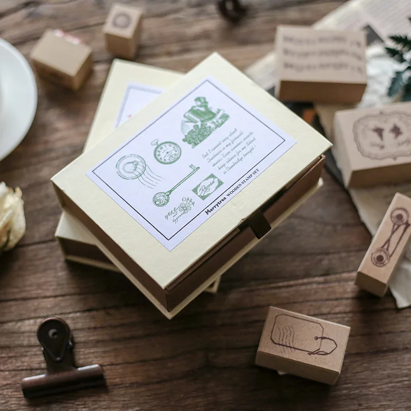 Ретро Серия времени для путешествий декоративный штамп эвкалипт фотообои