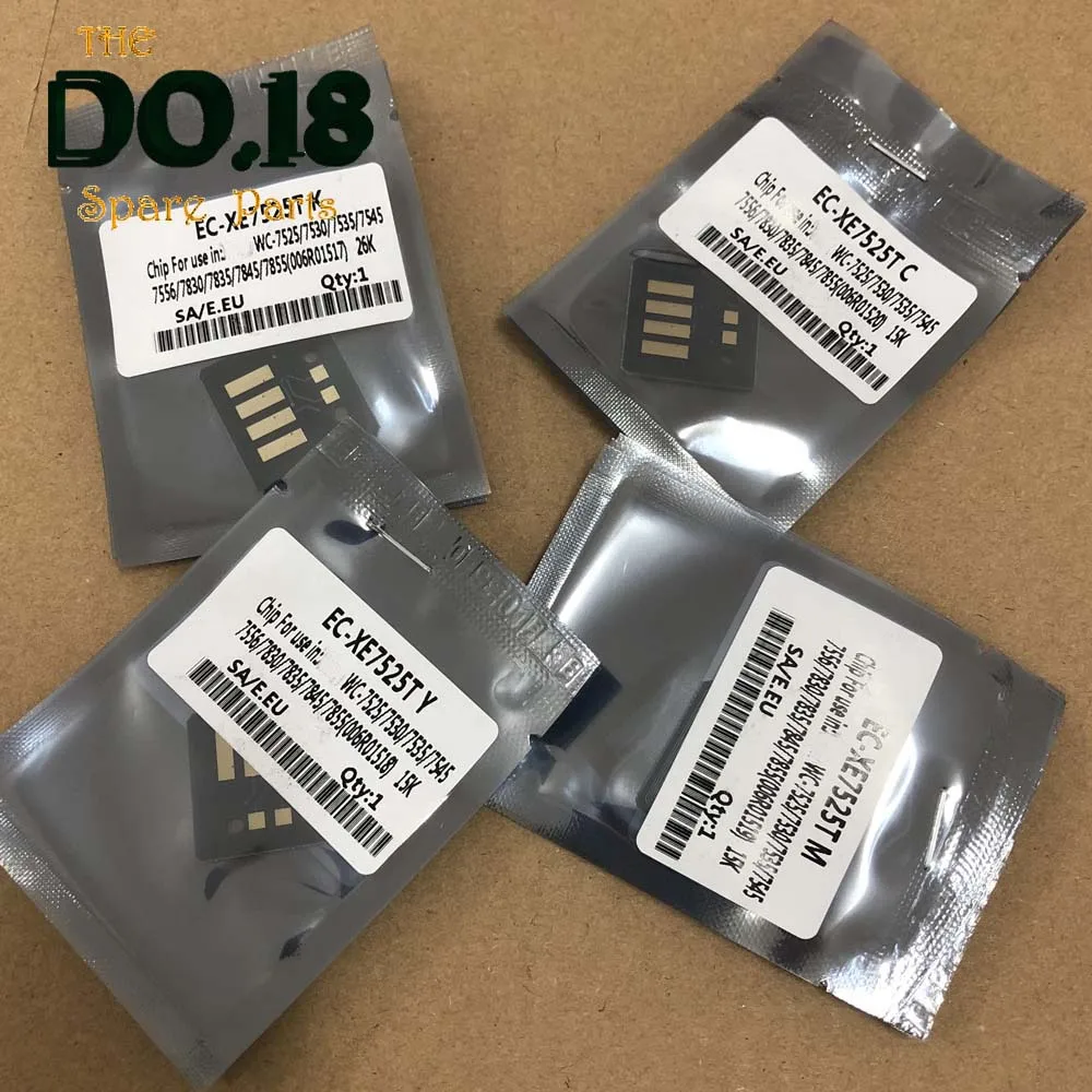 Тонер-чип для Xerox WorkCentre 7525 WC7525 WC7855 WC7830 WC7835 WC7845 5 комплектов 4 цвета | Компьютеры и