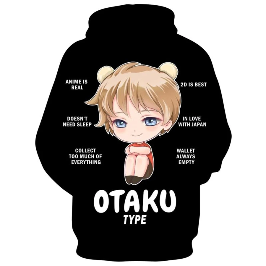 

2021 new Lucky Star Otaku Sweatshirt Tops 3d Printed Men Women Oversized Hip Hop Japanese Anime Streetwear Harajuku Hoodie Sweat