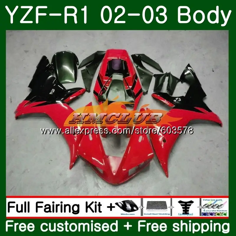 

Корпус для YAMAHA YZF R 1 YZF 1000 YZF-1000 2002 2003 60CL.24 глянцевый красный YZF R1 02-03 корпус YZF1000 YZF-R1 YZFR1 02 03 обтекатель
