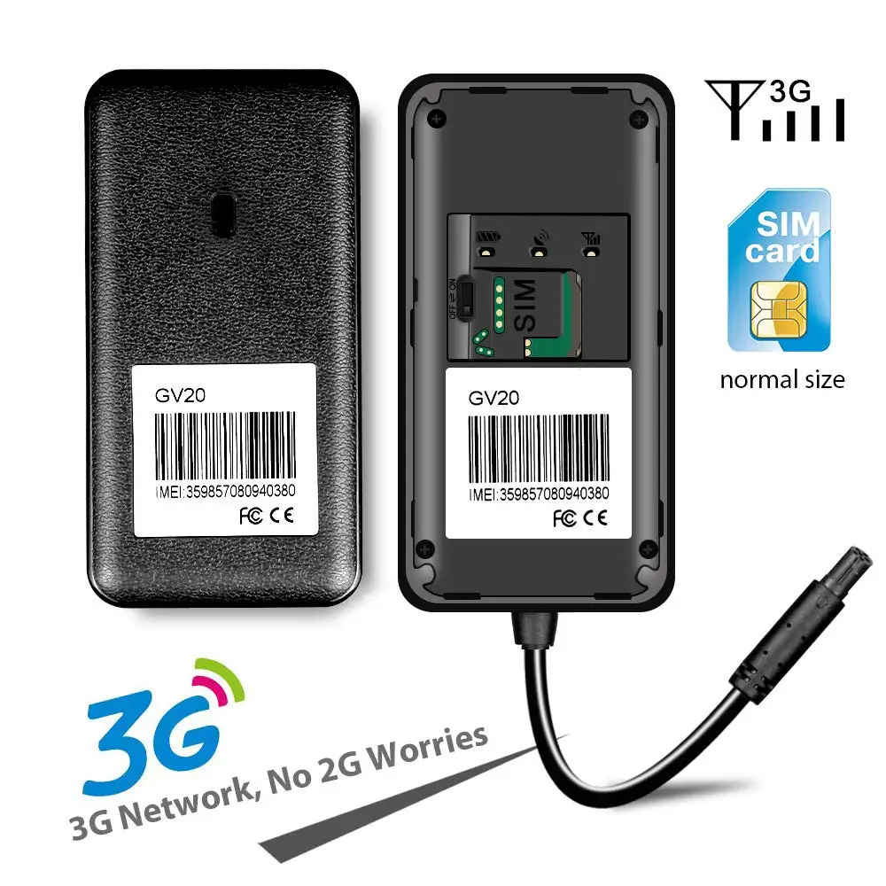 Автомобильный GPS трекер 3G 9 90 В напряжение GV20 UBI монитор водителя отключение масла