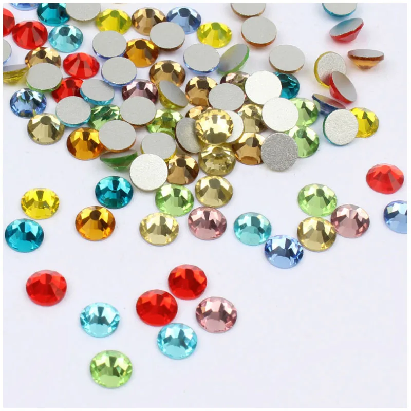 Swarovsky смешанные цвета SS3 SS30 1440Pcs супер блестящий Crystal AB Стразы с плоским задним