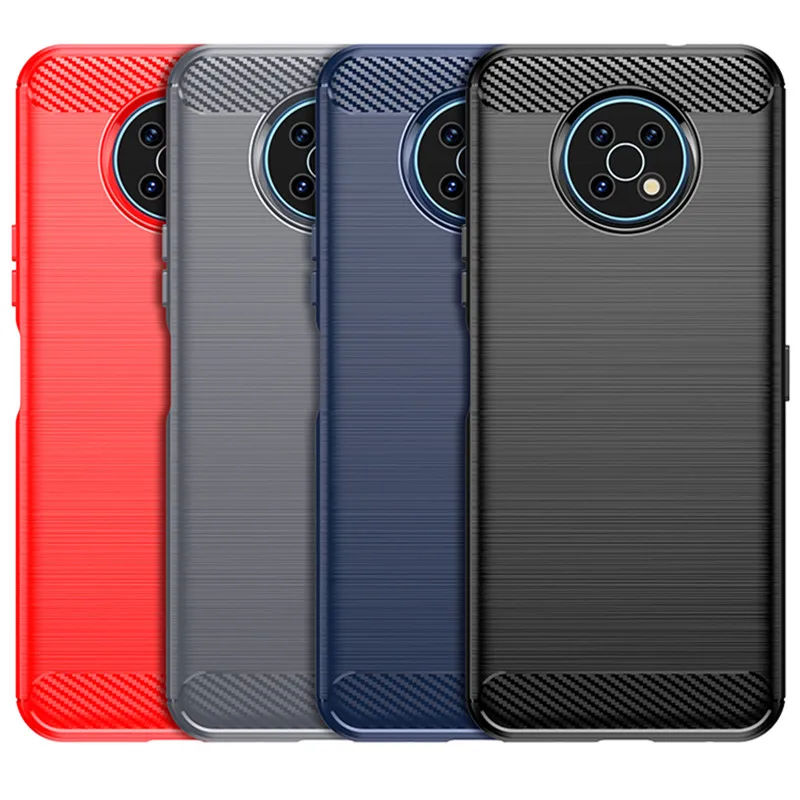 Funda suave de TPU para m&oacute;vil, carcasa de fibra de carbono para Nokia G50, X10, X20, G10, G20, XR20 G, 50, G50-5