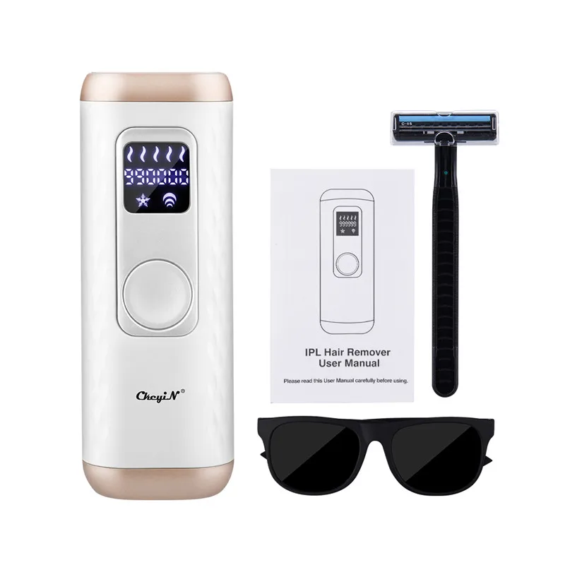 

CkeyiN 990,000 IPL Cooling Laser Hair Remover Pore Refining Pulse Hair Removal Instrument Permanent Lady Epilator for Whole Body