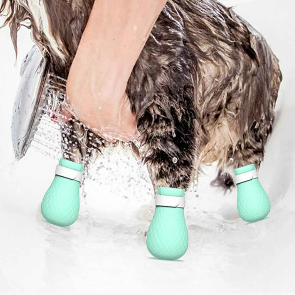 Обувь для ног с котом 4 шт. Нескользящие силиконовые Когти домашних животных